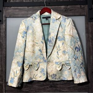 Nipon Boutique Floral Brocade Suit Jacket Coquette Size 10 Coastal Grandma